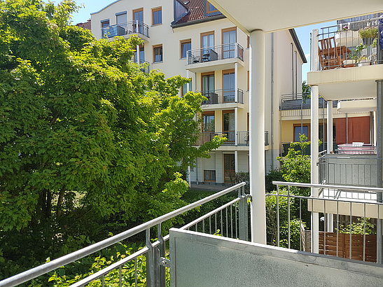 Blick vom Balkon