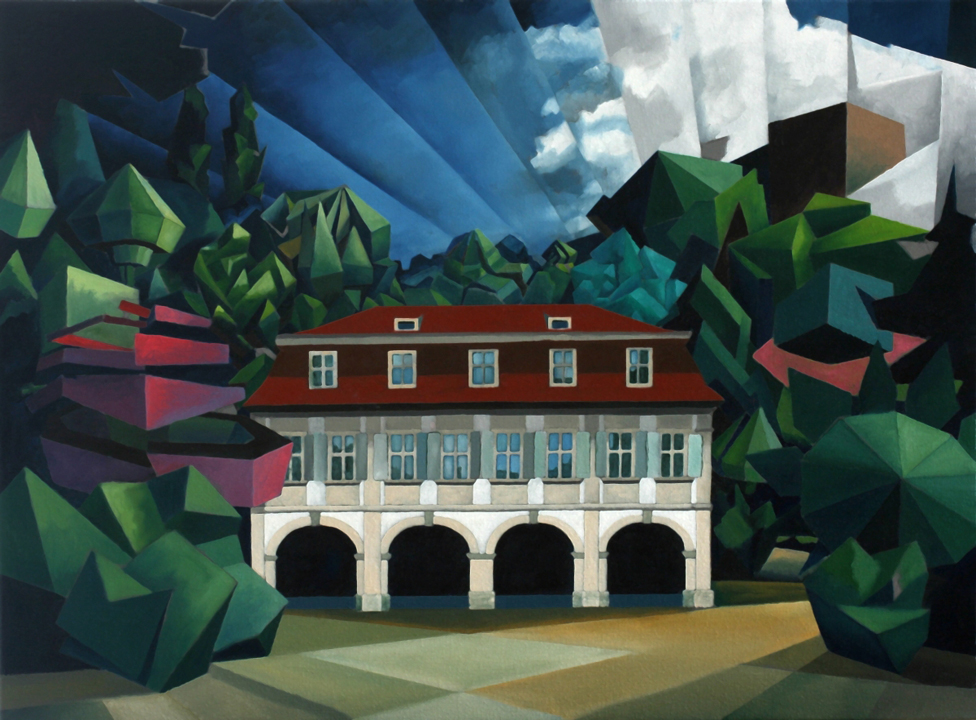 Fischerhof-Schlösschen (2011) Öl auf Leinwand, 80x60cm, in Privatsammlung Ofr. Fischerhof-Schlösschen (2011) Öl auf Leinwand, 80x60cm, in Privatsammlung Ofr.
