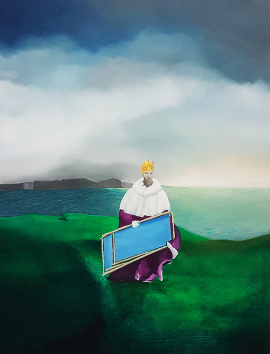 Enjoy the Silence (2018), Öl und Blattgold auf Leinwand, 80x120cm, in Privatbestiz Bonn. Enjoy the Silence (2018), Öl und Blattgold auf Leinwand, 80x120cm, in Privatbestiz Bonn.